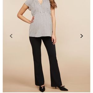 Motherhood Maternity Pants Dress Slack Work flare‎ Leg black